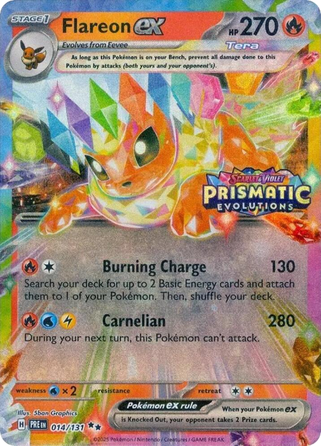 Flareon EX (PRE 014) - Prismatic Evolutions Stamp