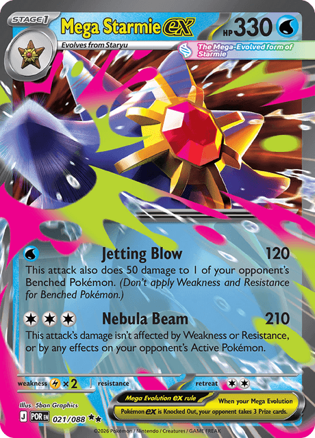 Mega Starmie EX (POR 021) - Perfect Order
