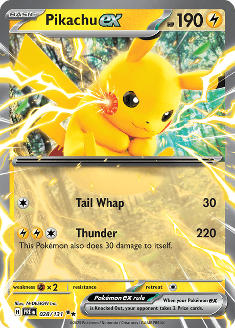 Pikachu EX (PRE 028) - Prismatic Evolutions