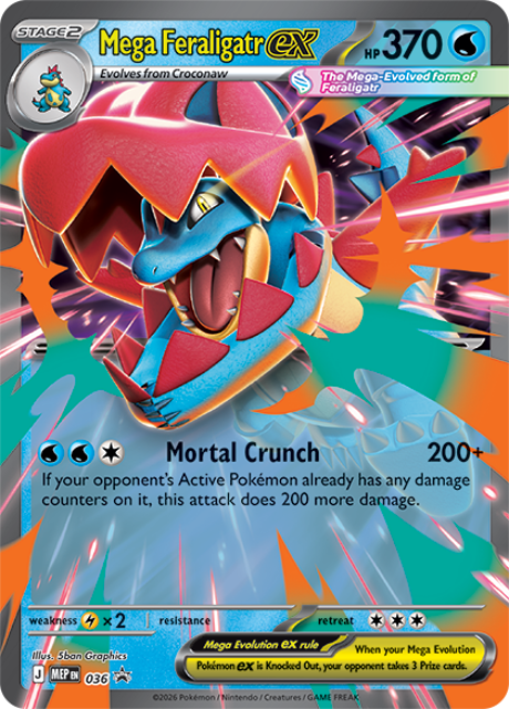 Mega Feraligatr EX (MEP 036) - Black Star Promo