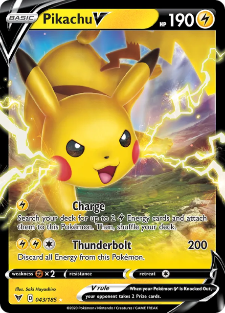 Pikachu V (VIV 43) Holo Rare - Vivid Voltage