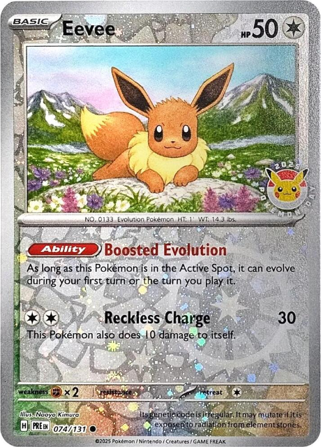 Eevee (PRE 074) - Pokémon Day 2025 Stamp - Prismatic Evolutions