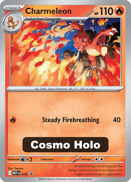 Charmeleon (MEP 079) Cosmo Holo - Black Star Promo