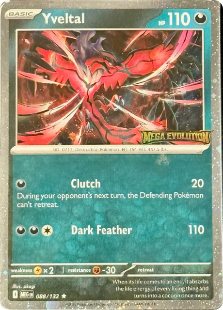 Yveltal (MEG 088) - Mega Evolution Stamp