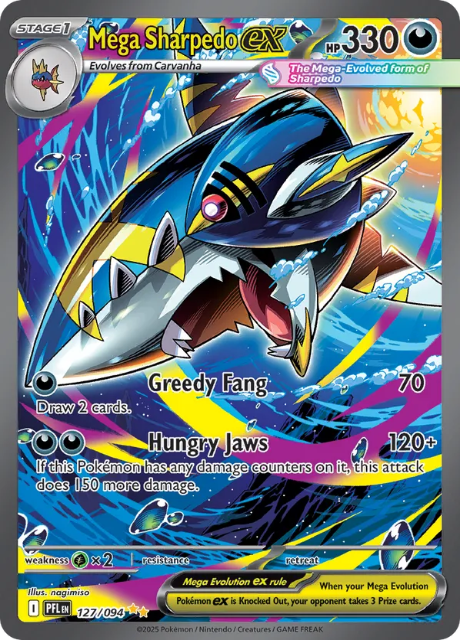 Mega Sharpedo EX (PFL 127) - Phantasmal Flames
