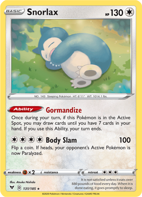 Snorlax (VIV 131) Holo Rare - Vivid Voltage