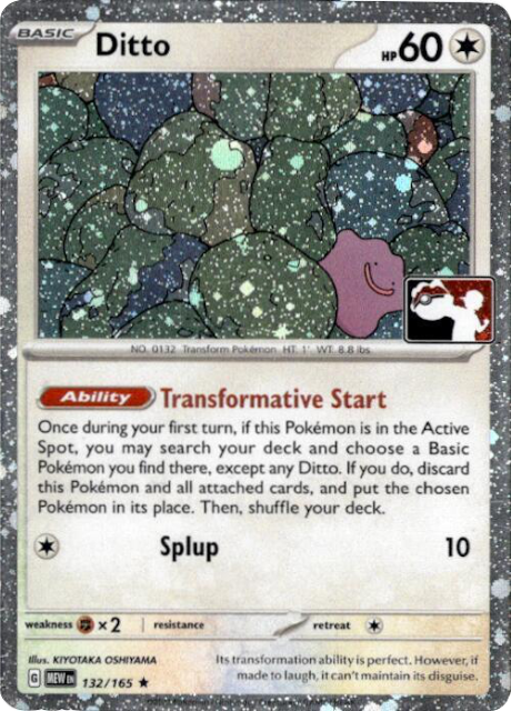 Ditto (MEW 132) - Cosmo Holo Play Stamp - Scarlet & Violet 151