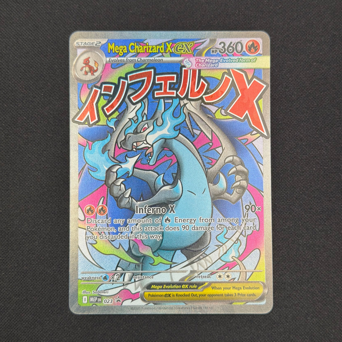 Mega Charizard X ex 023 - Mega Evolution Black Star Promos