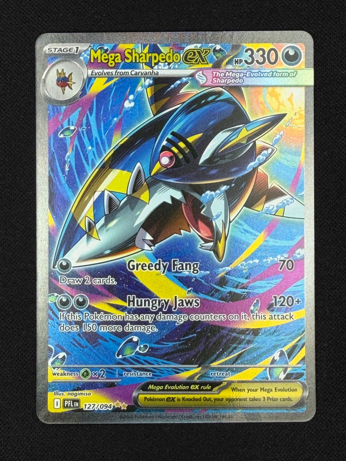Mega Sharpedo ex 127/094 - Phantasmal Flames