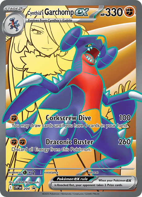 Cynthia's Garchomp EX (SVP 204) - Black Star Promo