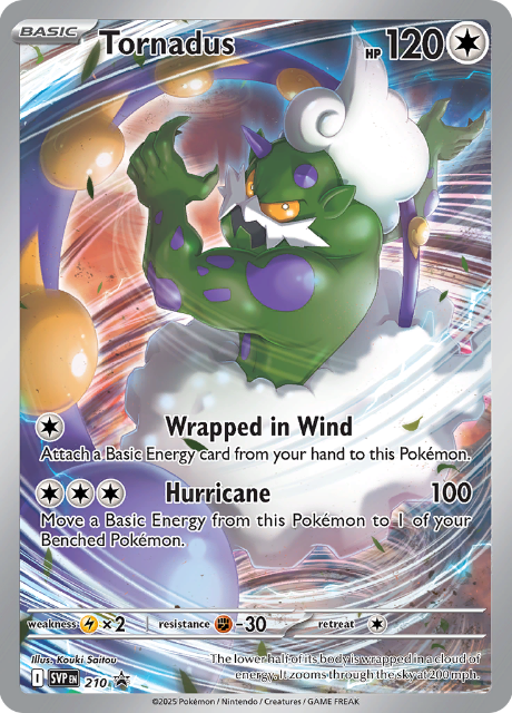 Tornadus (SVP 210) - Black Star Promo