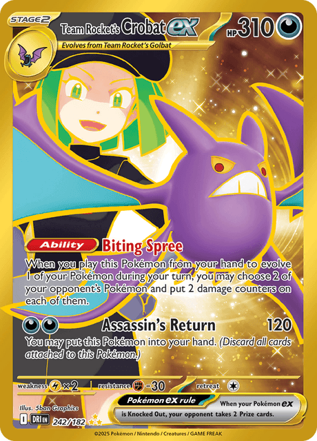 Team Rocket's Crobat EX (DRI 242) - Destined Rivals