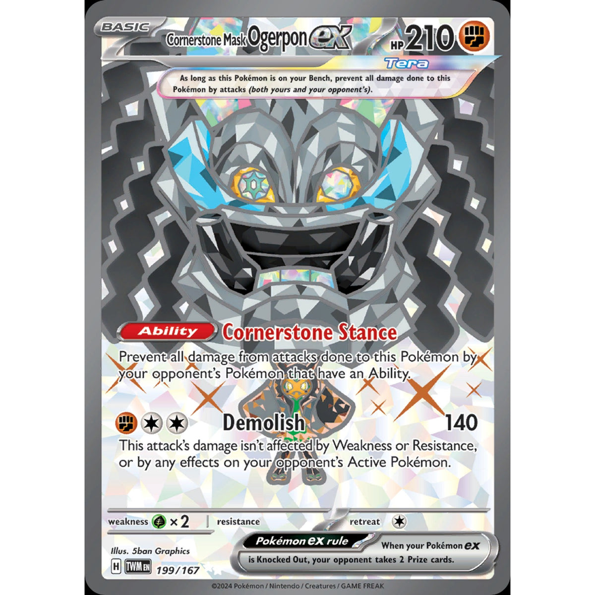 Cornerstone Mask Ogerpon ex 199/167 - Twilight Masquerade