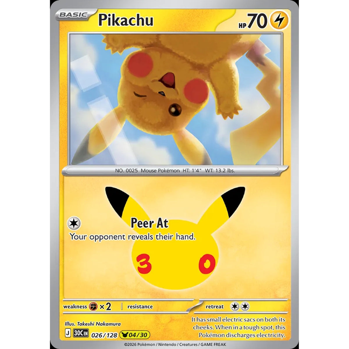 Pikachu 026/128 - 30th Celebration