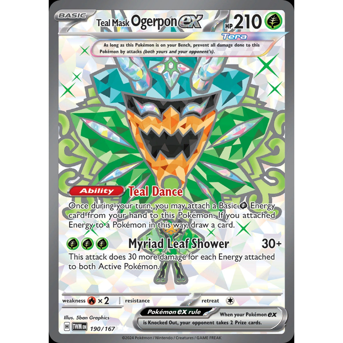 Teal Mask Ogerpon ex 190/167 - Twilight Masquerade