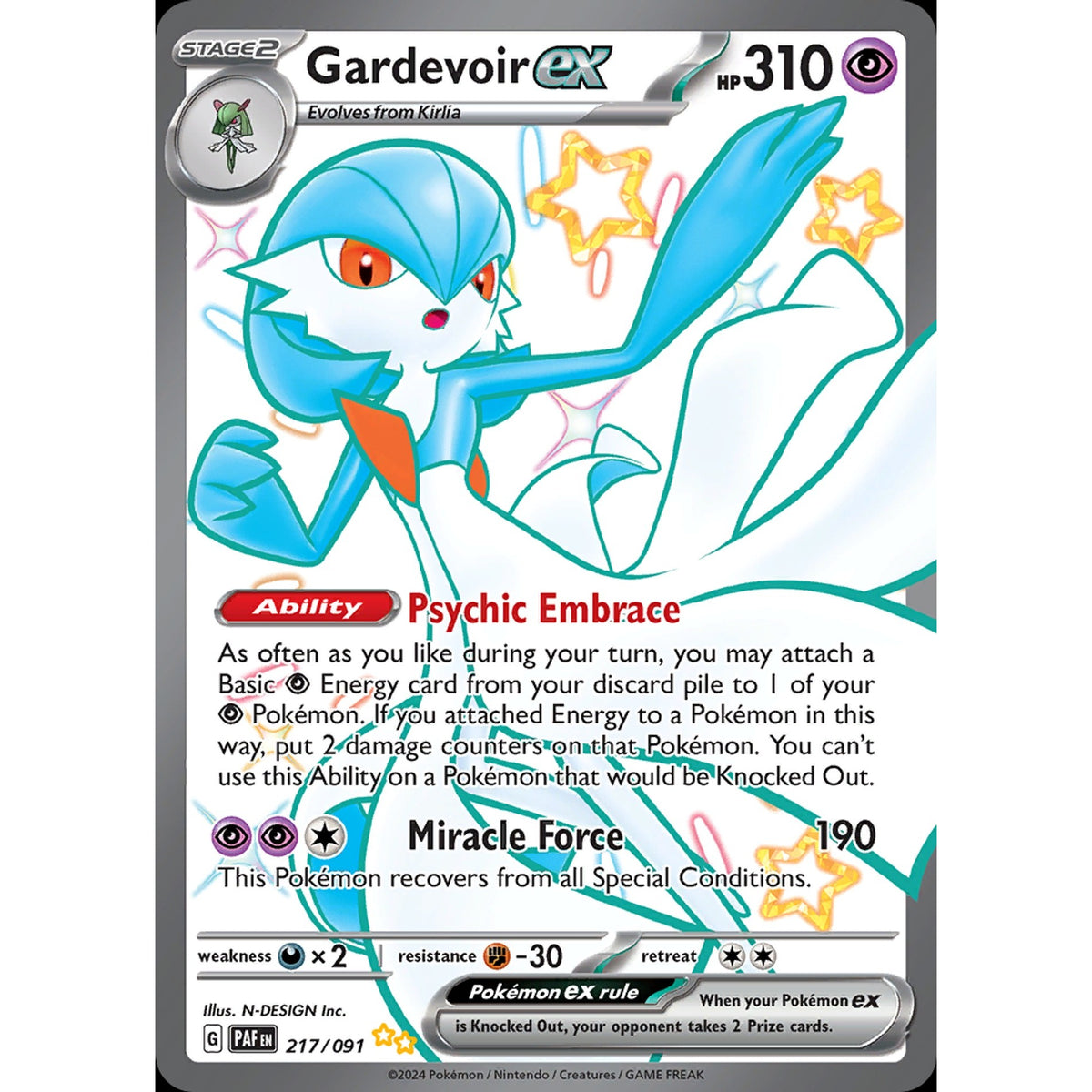 Gardevoir ex 217/091 - Paldean Fates