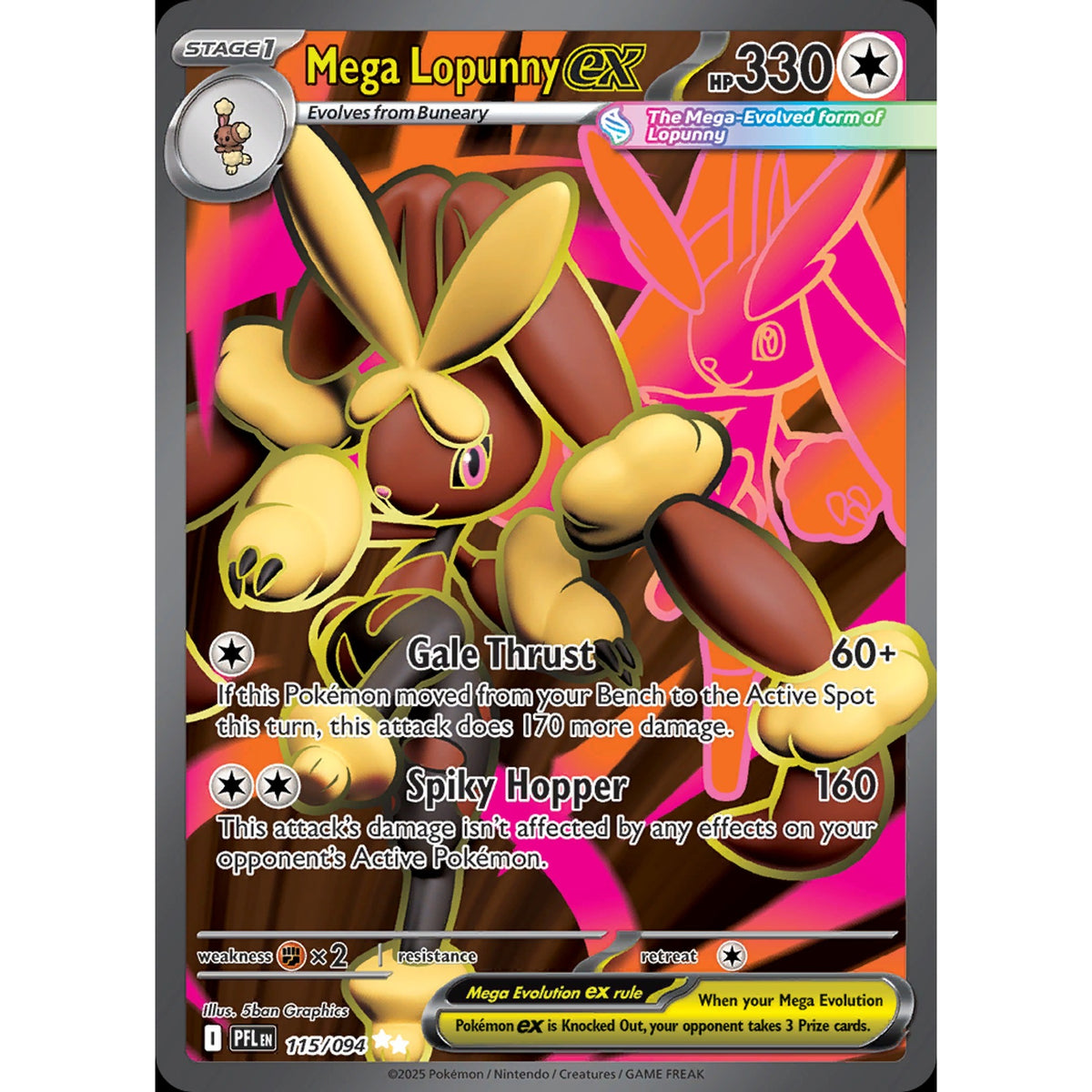 Mega Lopunny ex 115/094 - Phantasmal Flames