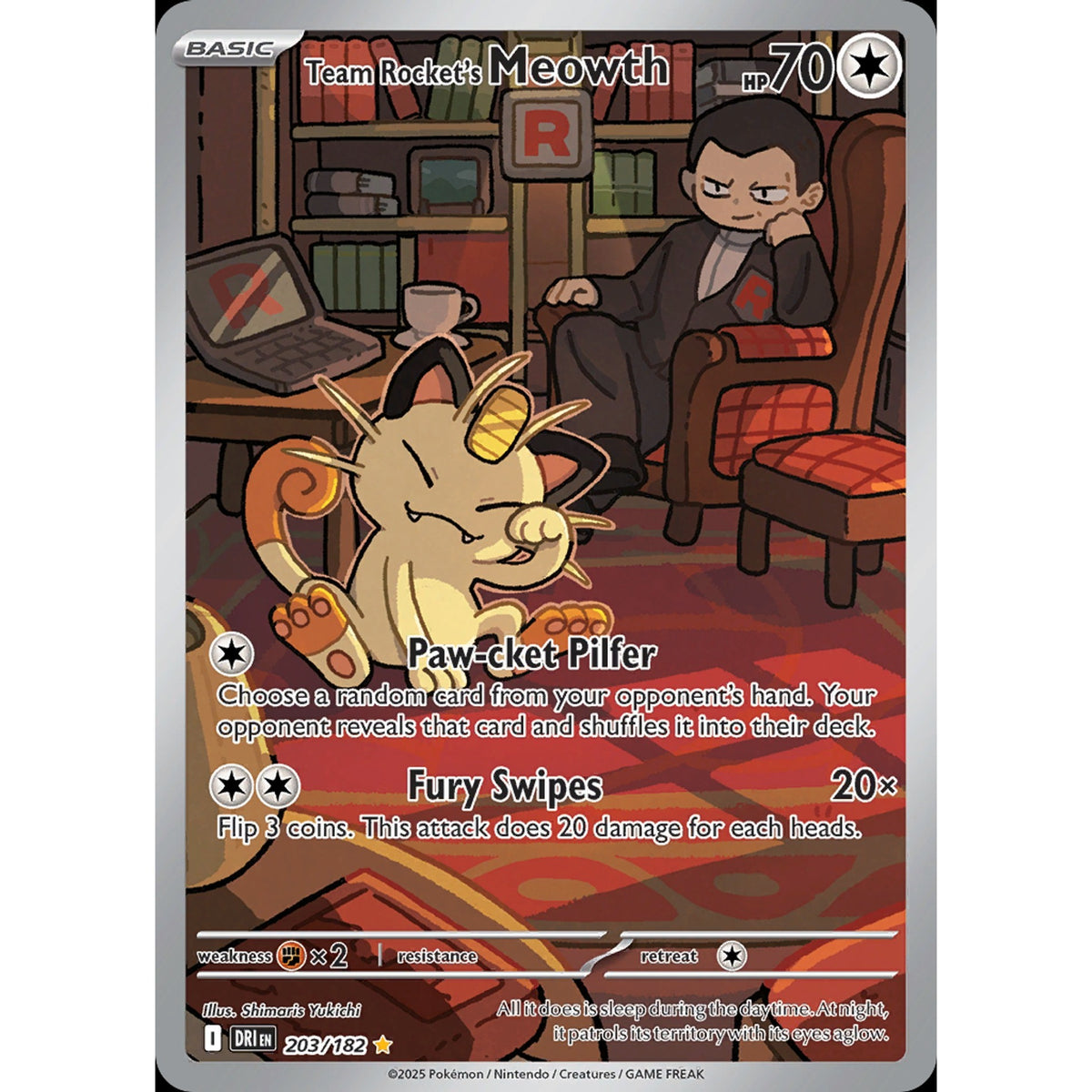 Team Rocket's Meowth 203/182 - Destined Rivals