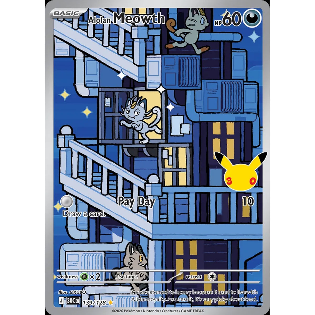 Alolan Meowth 139/128 - 30th Celebration