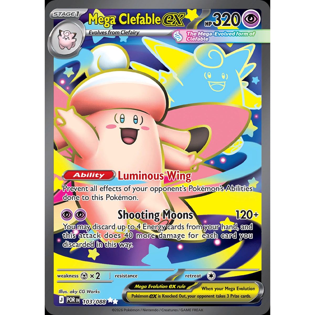 Mega Clefable ex 103/088 - Perfect Order