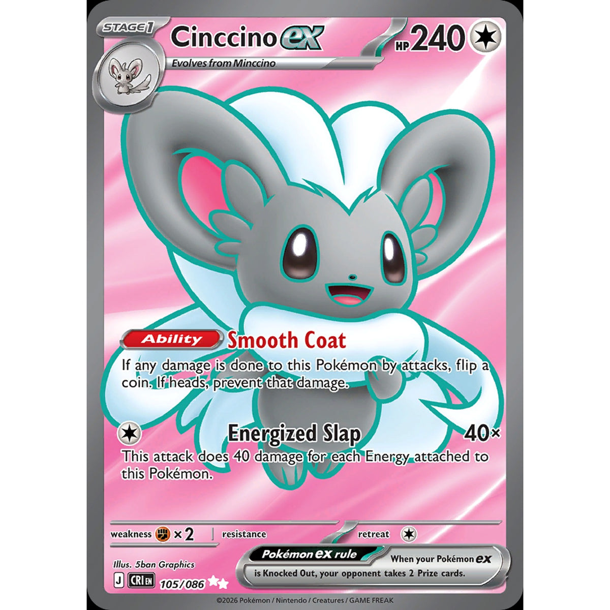 Cinccino ex 105/086 - Chaos Rising