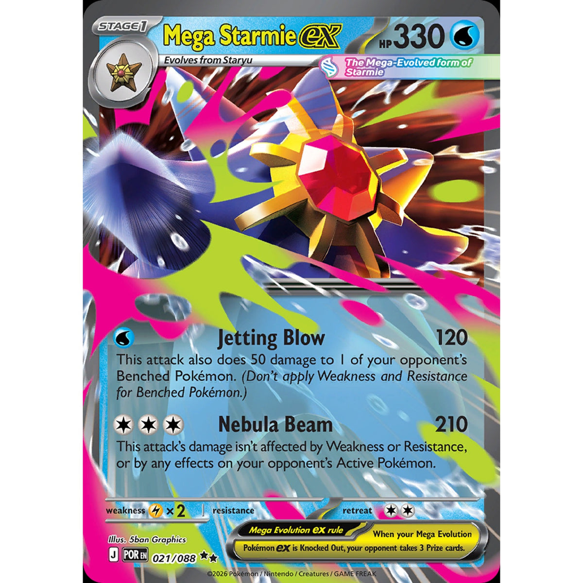 Mega Starmie ex 021/088 - Perfect Order