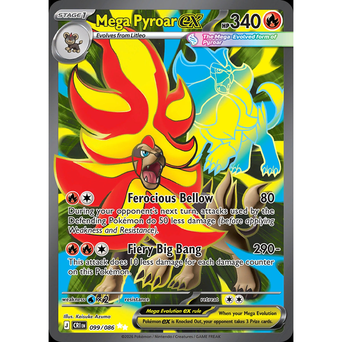 Mega Pyroar ex 099/086 - Chaos Rising