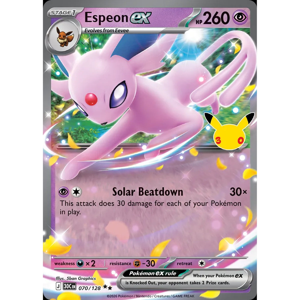 Espeon ex 070/128 - 30th Celebration