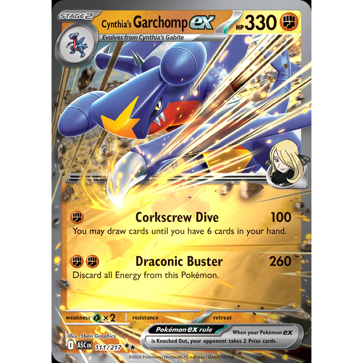 Cynthia's Garchomp ex 111/217 - Ascended Heroes