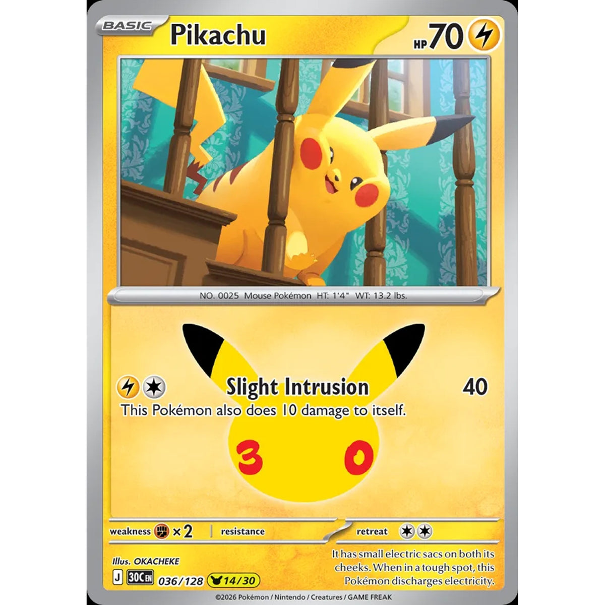Pikachu 036/128 - 30th Celebration