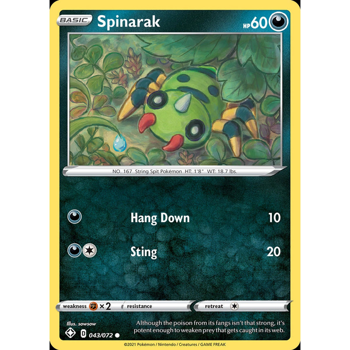 Spinarak 043/072 - Shining Fates