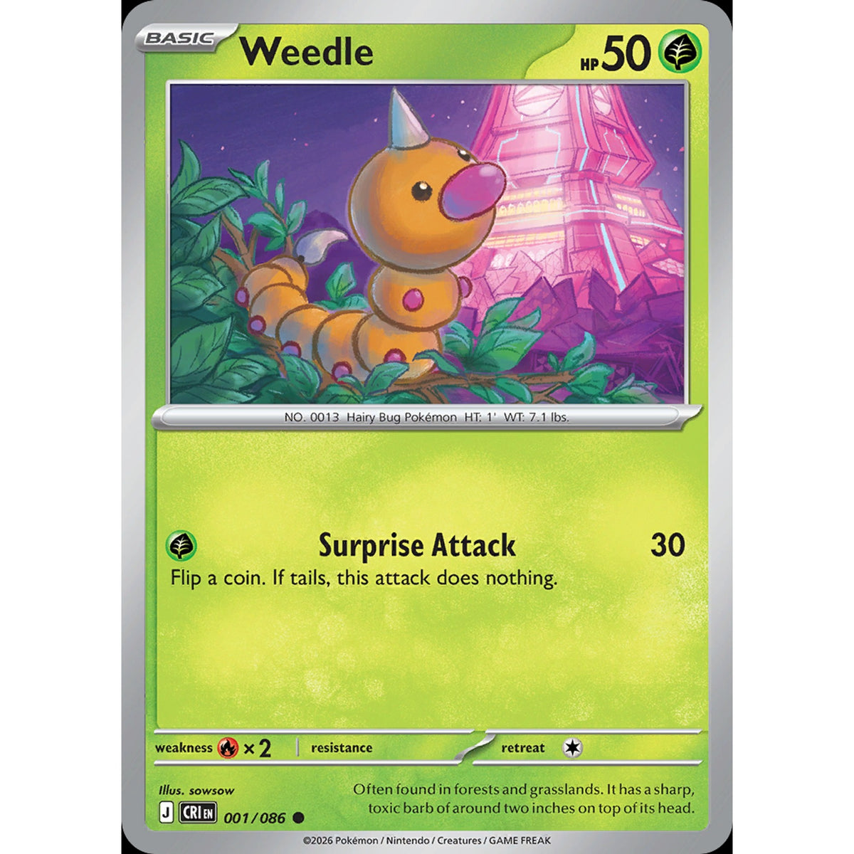 Weedle 001/086 - Chaos Rising